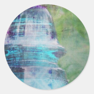 Some garden memories, Vintage Glass insulator Classic Round Sticker