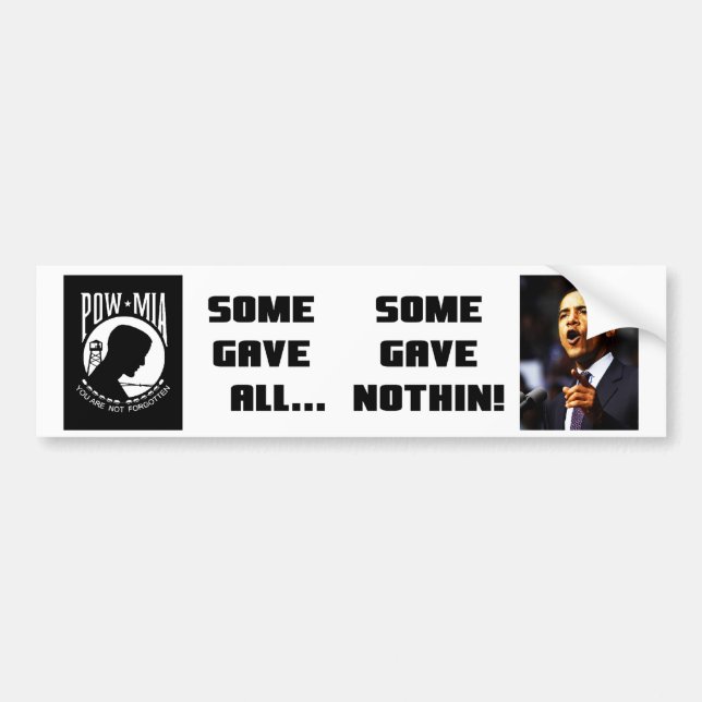 Some Gave All...Some Gave Nothin! Bumper Sticker (Front)