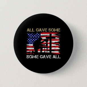 Some Gave Remember and Honour Memorial Day Flag US 2 Inch Round Button