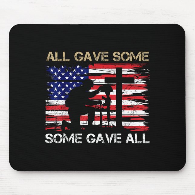 Some Gave Remember and Honour Memorial Day Flag US Mouse Pad (Front)
