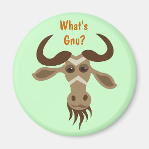 Some Gnu Stuff_Gary Gnu_What's Gnu? Magnet