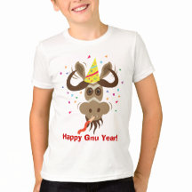 Some Gnu Stuff_Partier Gnu_Happy Gnu Year!