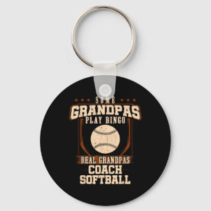 Some Grandpas Play Bingo Real Grandpas Coach Softb Keychain