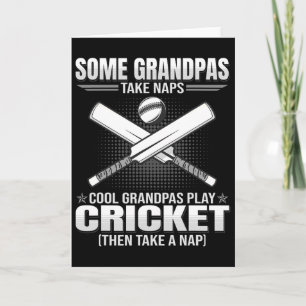 Some Grandpas Take Naps - Funny Cricket Playing  Card