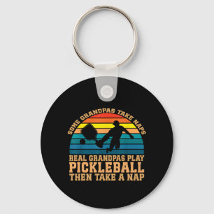 Some Grandpas Take Naps Real Grandpas Play Keychain