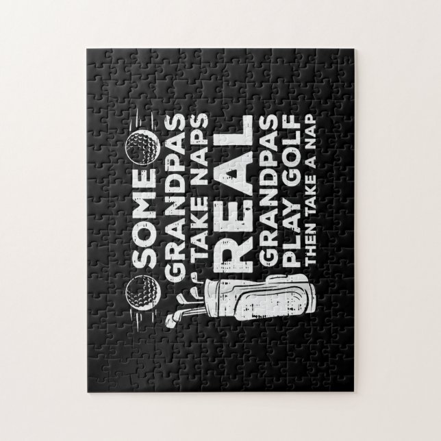 Some Grandpas Take Naps Real Play Golf Funny Golfe Jigsaw Puzzle (Vertical)