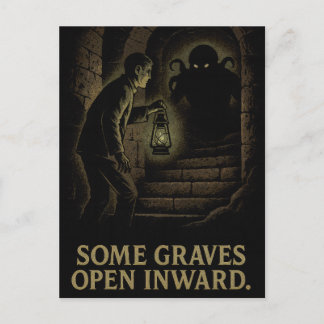 Some Graves Open Inward – A Descent into Eldritch  Holiday Postcard