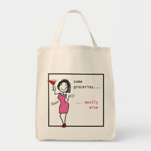 some groceries... mostly wine Wine Lovers Tote Bag