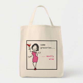 some groceries... mostly wine Wine Lovers Tote Bag