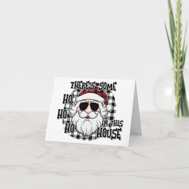 Some Hos in This House | Punny Santa Sublimation Holiday Card (Front)
