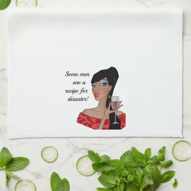 “Some Men Are A Recipe For Disaster!” Kitchen Towel (Folded)