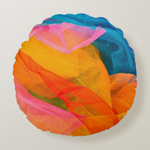 Some multicolored fabric. background,colour,craft, round pillow