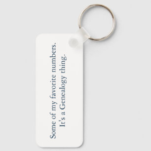 Some of my favourite numbers keychain