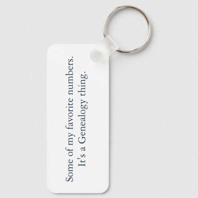 Some of my favourite numbers keychain (Back)