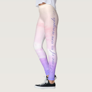 Some Of Us Are Angels In Pinks Leggings