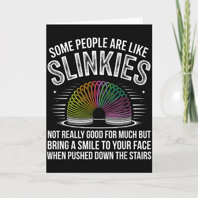 Some People Are Like Slinkies Funny Humor Retro Sa Card (Front)