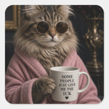 Some People Give Me the Ick Funny Cat Sticker
