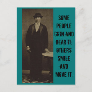 Some People Grin & Bear it... Postcard