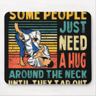 Some People Just Need A Hug Vintage Bjj Brazilian Mouse Pad