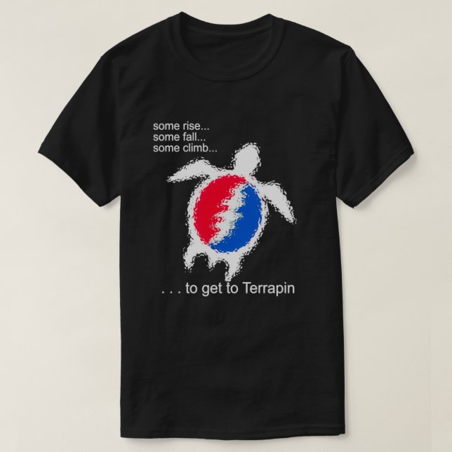 Some Rise Terrapin Black T-Shirt (Design Front)