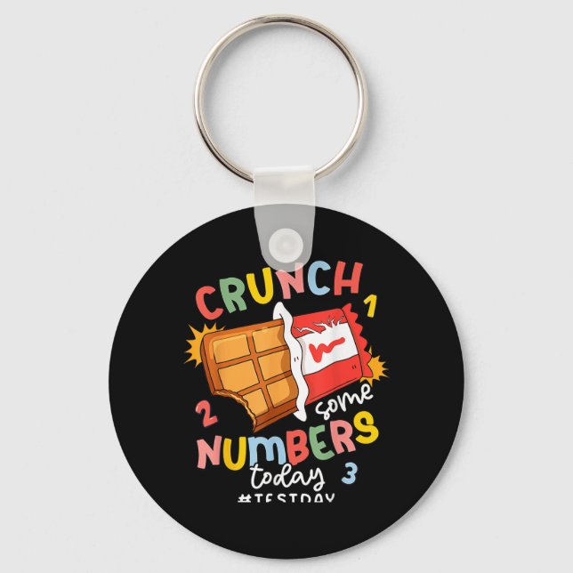 Some Rock The Number Today Teacher Test Day  Keychain (Front)