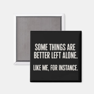 Some Things Are Better Left Alone Funny Sarcastic  Magnet