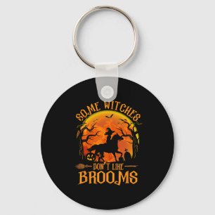 Some Witches Don't Like Brooms Girl Riding Horse H Keychain