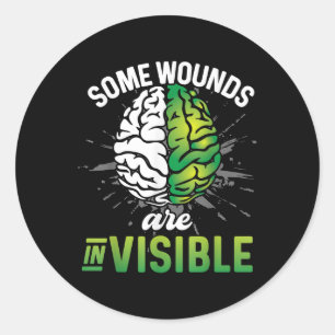 Some Wounds Are Invisible Mental Health Awareness Classic Round Sticker