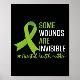 Some Wounds Are Invisible Mental Health Awareness  Poster