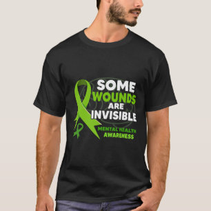 Some Wounds Are Invisible Ribbons Mental Health Aw T-Shirt