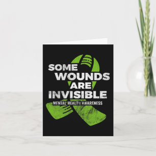 Some Wounds Invisible Mental Health Awareness Psyc Card