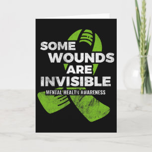 Some Wounds Invisible Mental Health Awareness Psyc Card