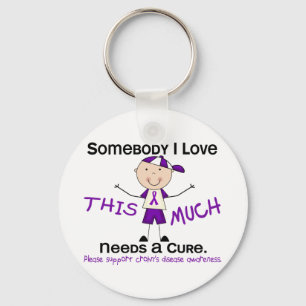 Somebody I Love - Crohns Disease (Boy) Keychain