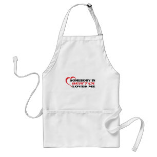 Somebody in Bristol loves me t shirt Standard Apron