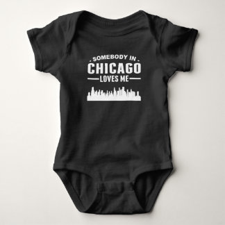 Somebody In Chicago Loves Me Baby Bodysuit
