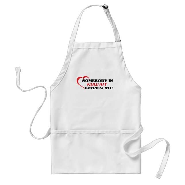 Somebody in Kuwait Loves Me Standard Apron (Front)