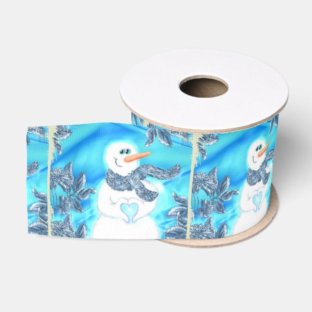 Somebody Loves You Emotional Snowman Grosgrain Ribbon (Spool)