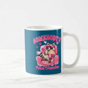 Somebody's Feral Valentine Cute Raccoon Xoxo Valen Coffee Mug