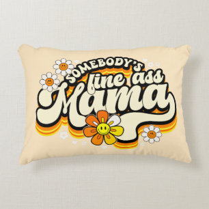 Somebody's fine Mama retro Accent Pillow