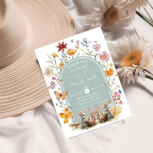 SomeBunny Easter Wildflower Baby Shower Invitation