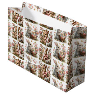 SomeBunny Easter Wildflower Baby Shower Large Gift Bag