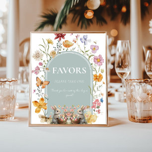 SomeBunny Easter Wildflower Baby Shower welcome Poster