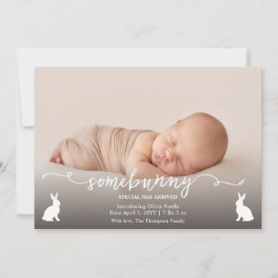 Somebunny Has Arrived Baby Photo Announcement