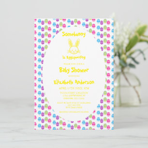 Somebunny Is Eggspecting Easter Baby Shower Invitation