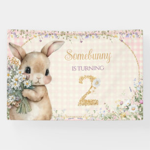 Somebunny is Turning 2 Birthday Party Banner