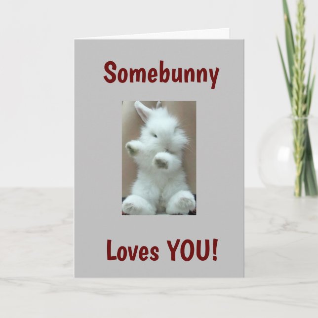 SOMEBUNNY LOVE YOU....****ME**** EASTER CARD (Front)