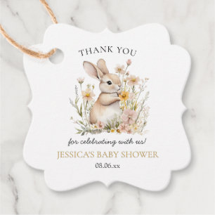 Somebunny Special Wildflowers Spring Baby Shower Favour Tags