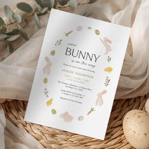 Somebunny Spring Easter Baby Shower Invitation