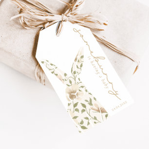 Somebunny Spring Easter Floral Baby Shower Favour Gift Tags