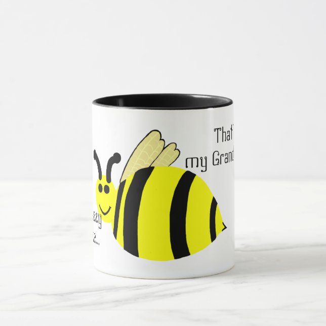 SomeBuzzy Loves Me Bumble Bee Mug CUSTOMIZE NAME (Center)